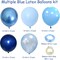 Chrome Blue Latex Balloons 60pcs 12in for Party & Baby Shower Decor